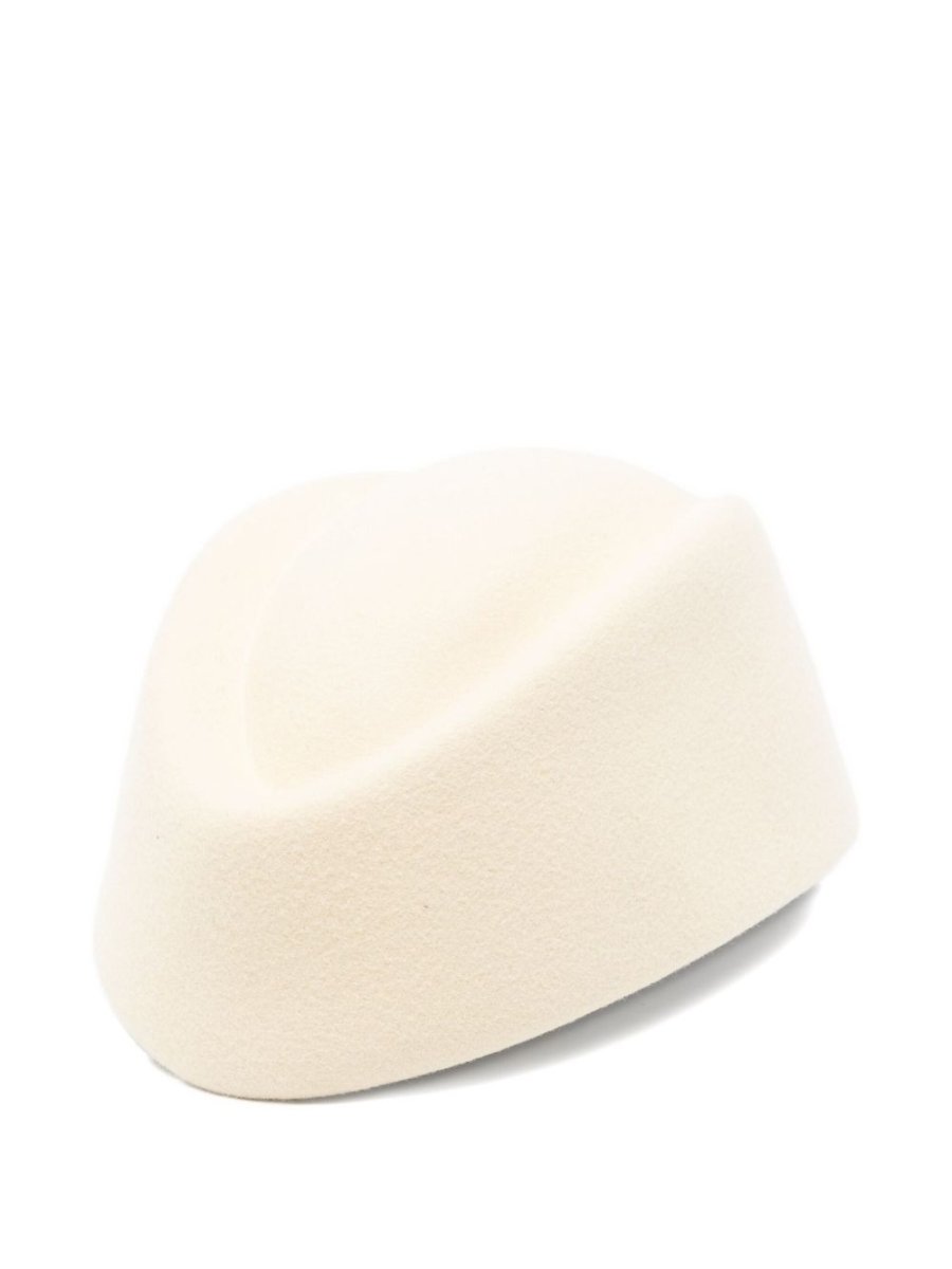 Valentino Garavani Vlogo Signature cream wool hat - mondo moda griffe