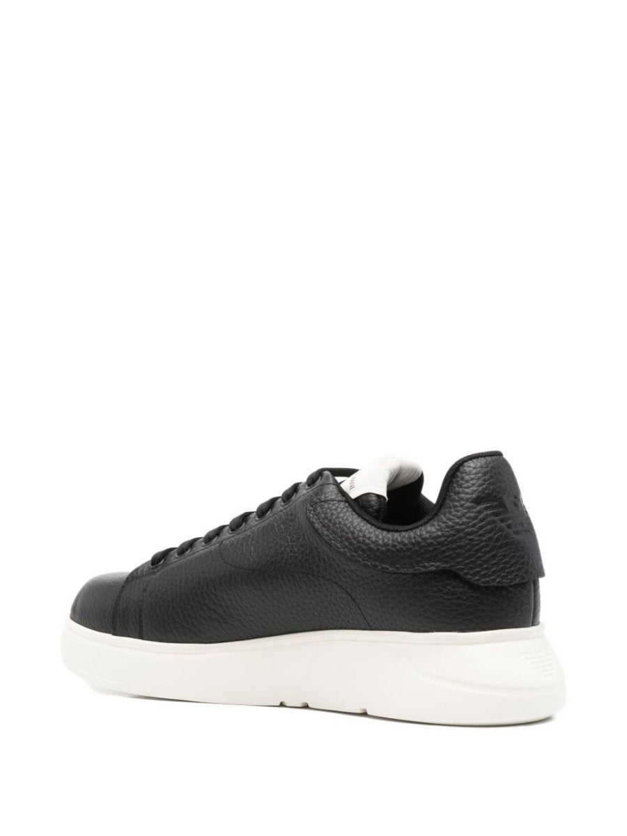 EMPORIO ARMANI EXCLUSIVE Textured leather sneakers - mondo moda griffe