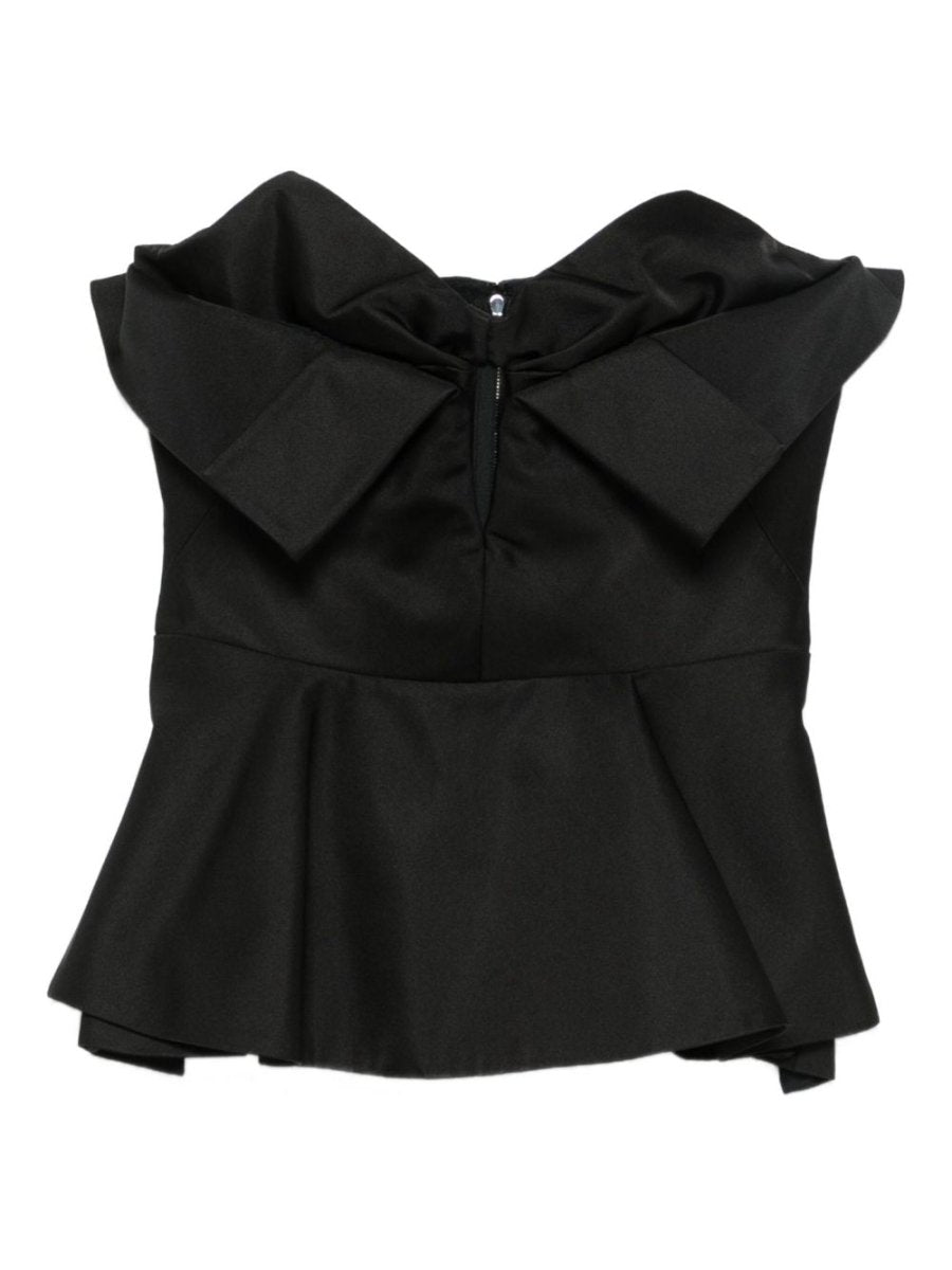 Alexander McQueen Bow - detailed peplum top - mondo moda griffe