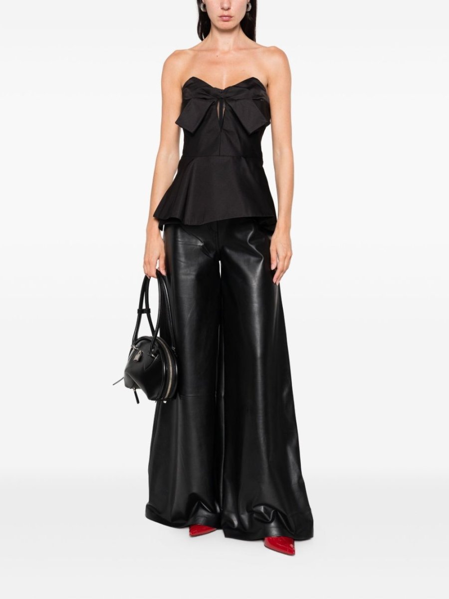 Alexander McQueen Bow - detailed peplum top - mondo moda griffe