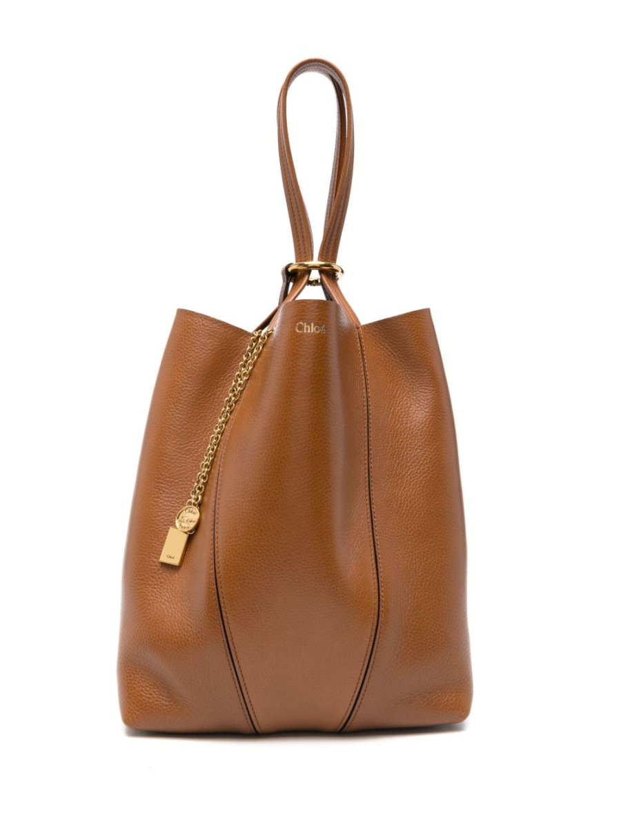 Chloé Spin medium leather tote bag - mondo moda griffe