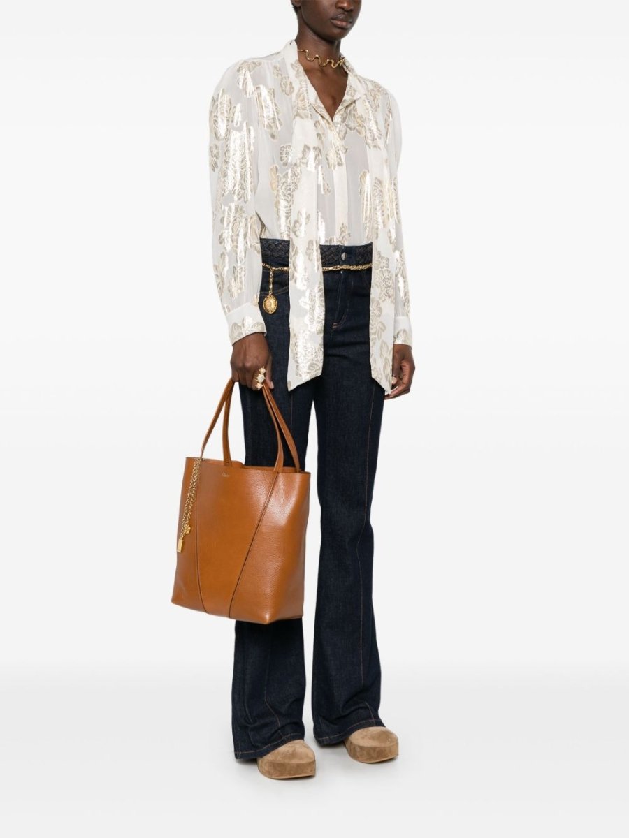 Chloé Spin medium leather tote bag - mondo moda griffe