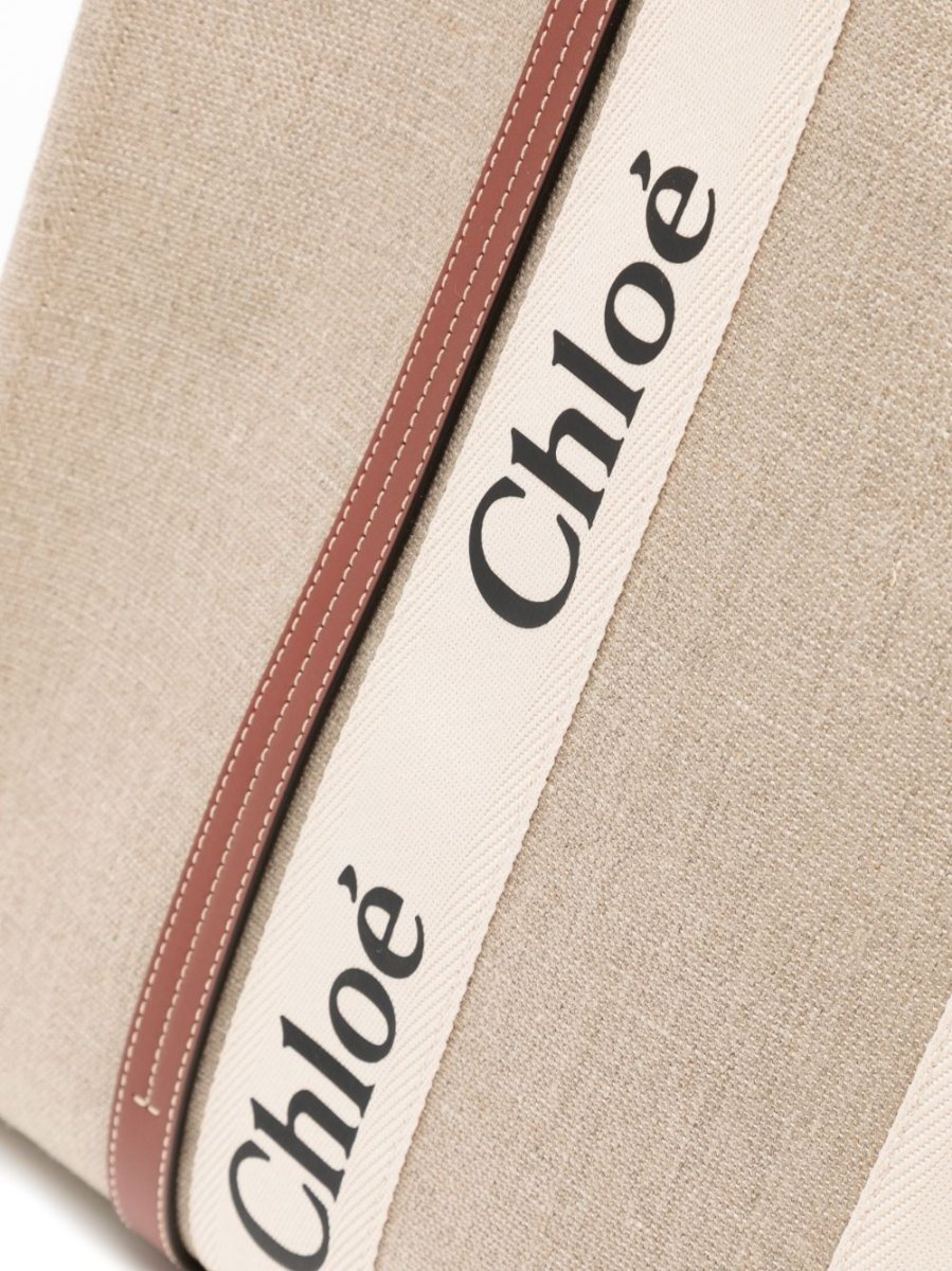Chloé Tote bag Woody in lino - mondo moda griffe