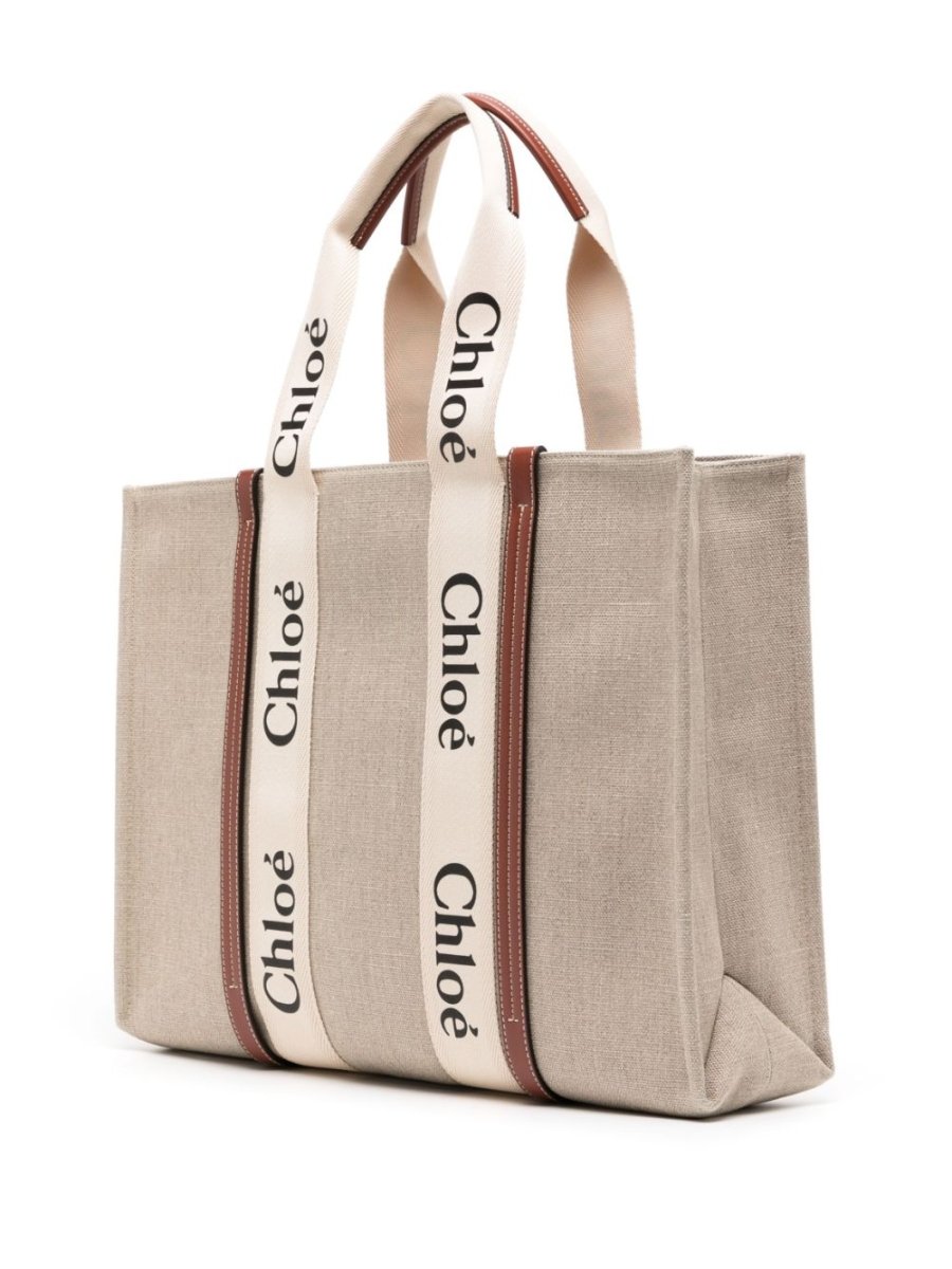 Chloé Tote bag Woody in lino - mondo moda griffe