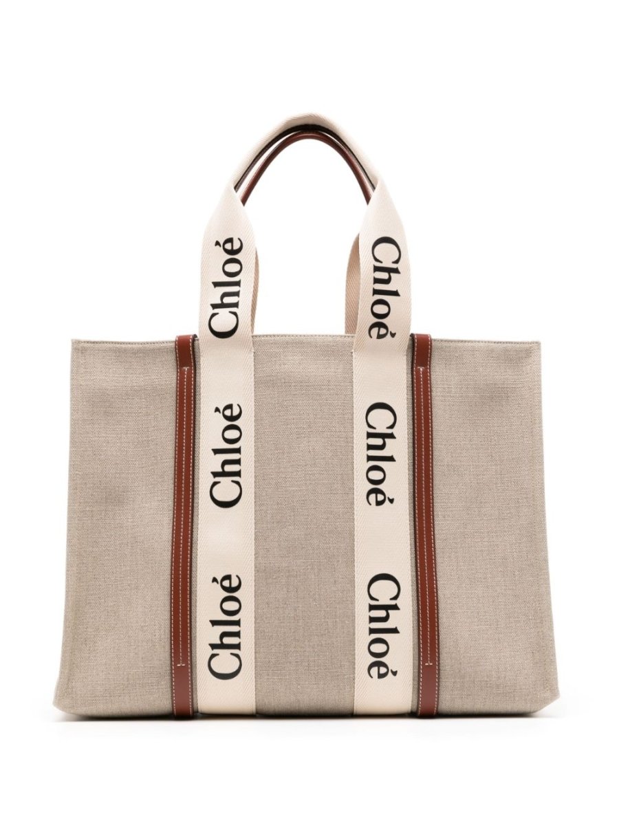 Chloé Tote bag Woody in lino - mondo moda griffe