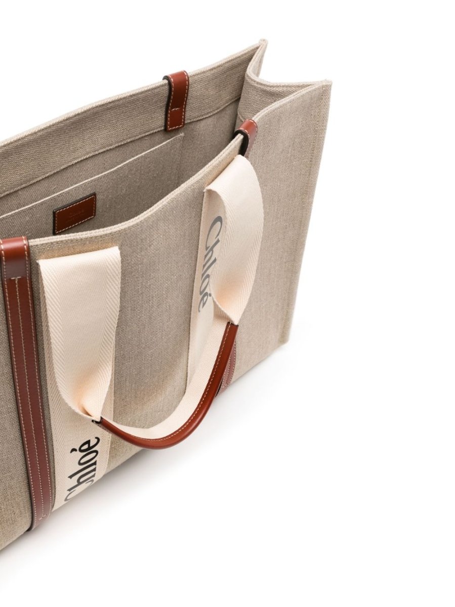 Chloé Tote bag Woody in lino - mondo moda griffe