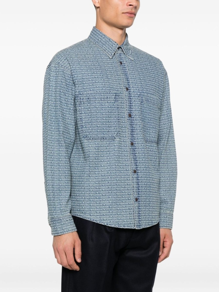 Emporio Armani Shirts Blue - mondo moda griffe