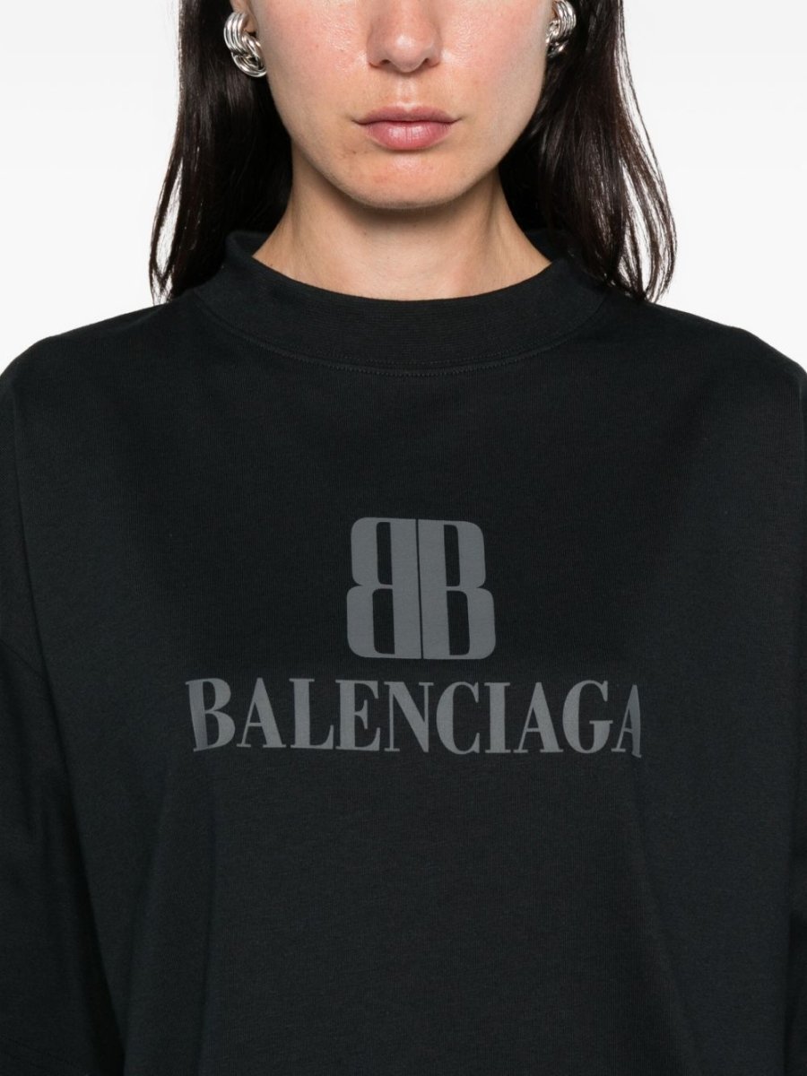Balenciaga Nano Bb Cropped T-Shirt - mondo moda griffe