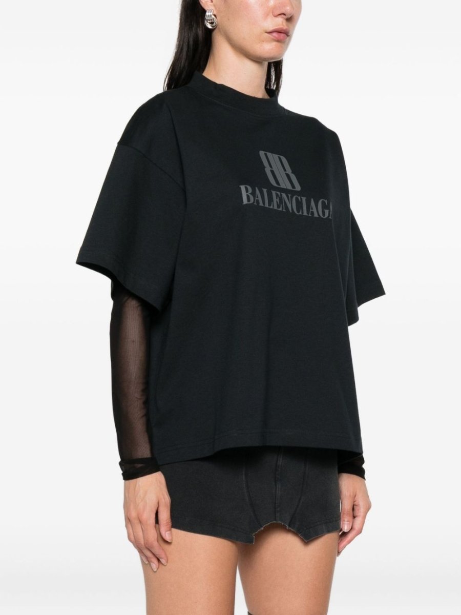 Balenciaga Nano Bb Cropped T-Shirt - mondo moda griffe