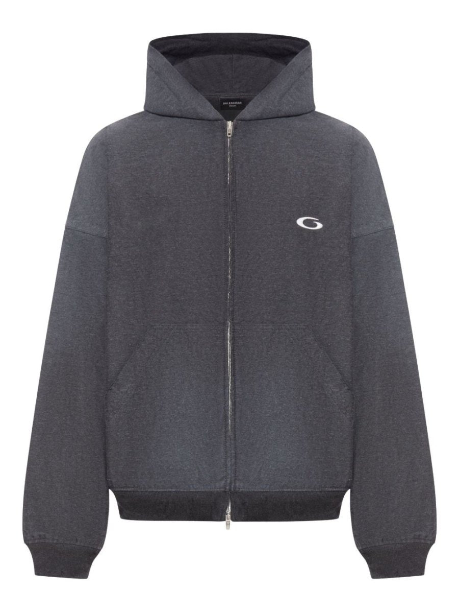 Balenciaga Embroidered - logo hoodie - mondo moda griffe