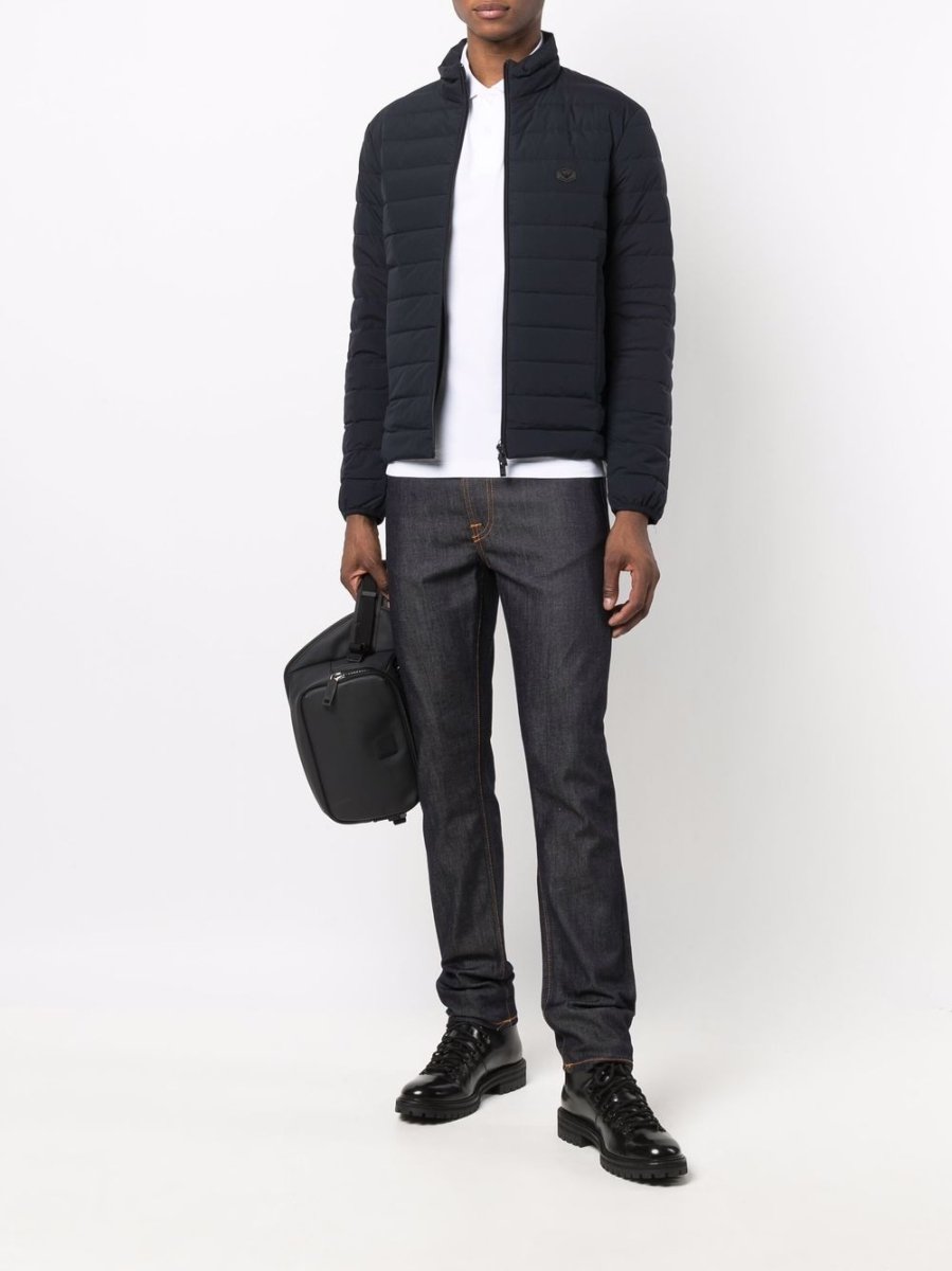 Emporio Armani Down jacket with application - mondo moda griffe