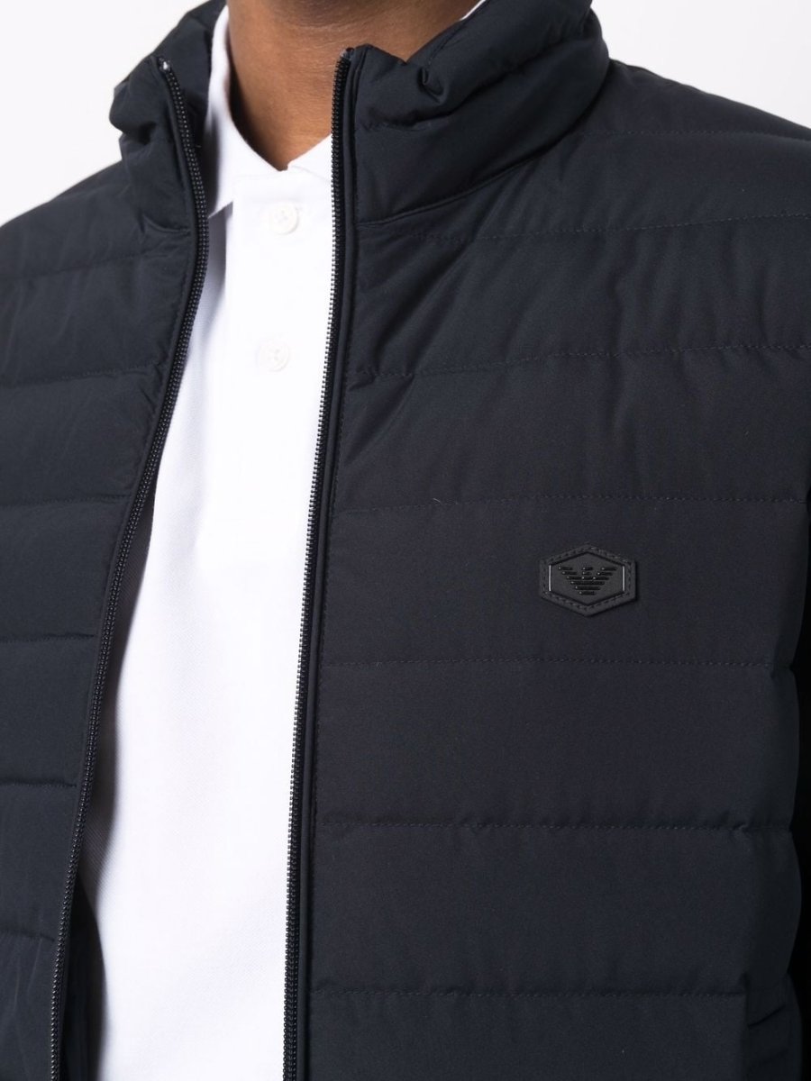 Emporio Armani Down jacket with application - mondo moda griffe