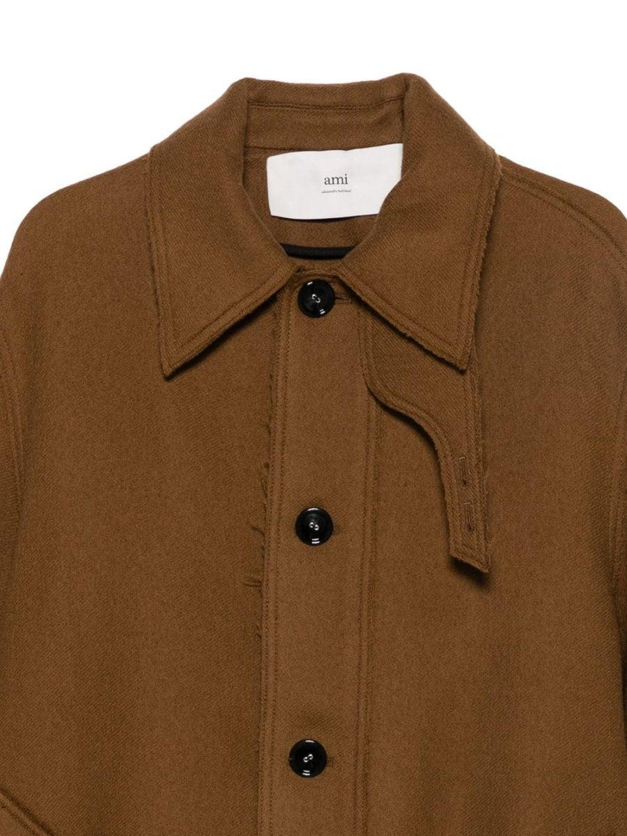 Ami Paris Coats Brown - mondo moda griffe