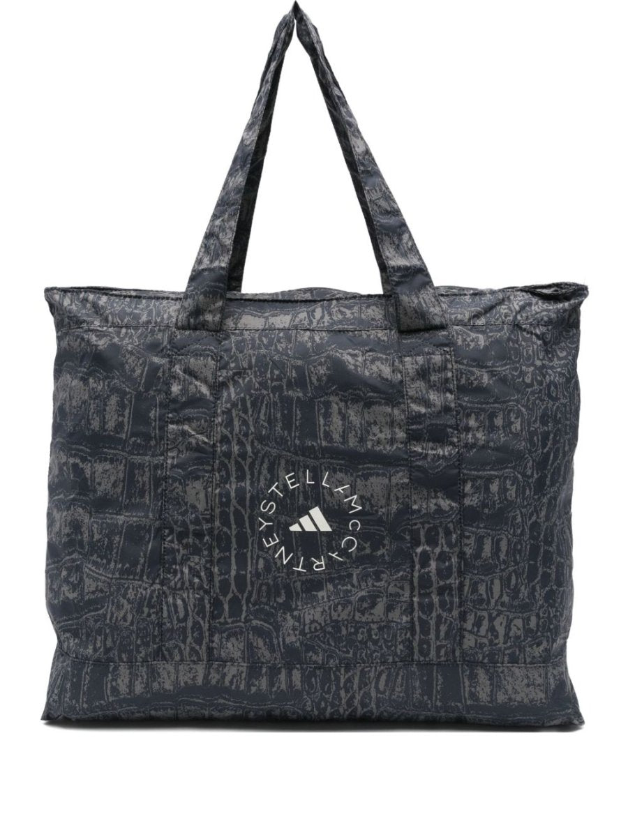 Adidas By Stella McCartney Foldable bag with a slightly shiny crocodile print - mondo moda griffe