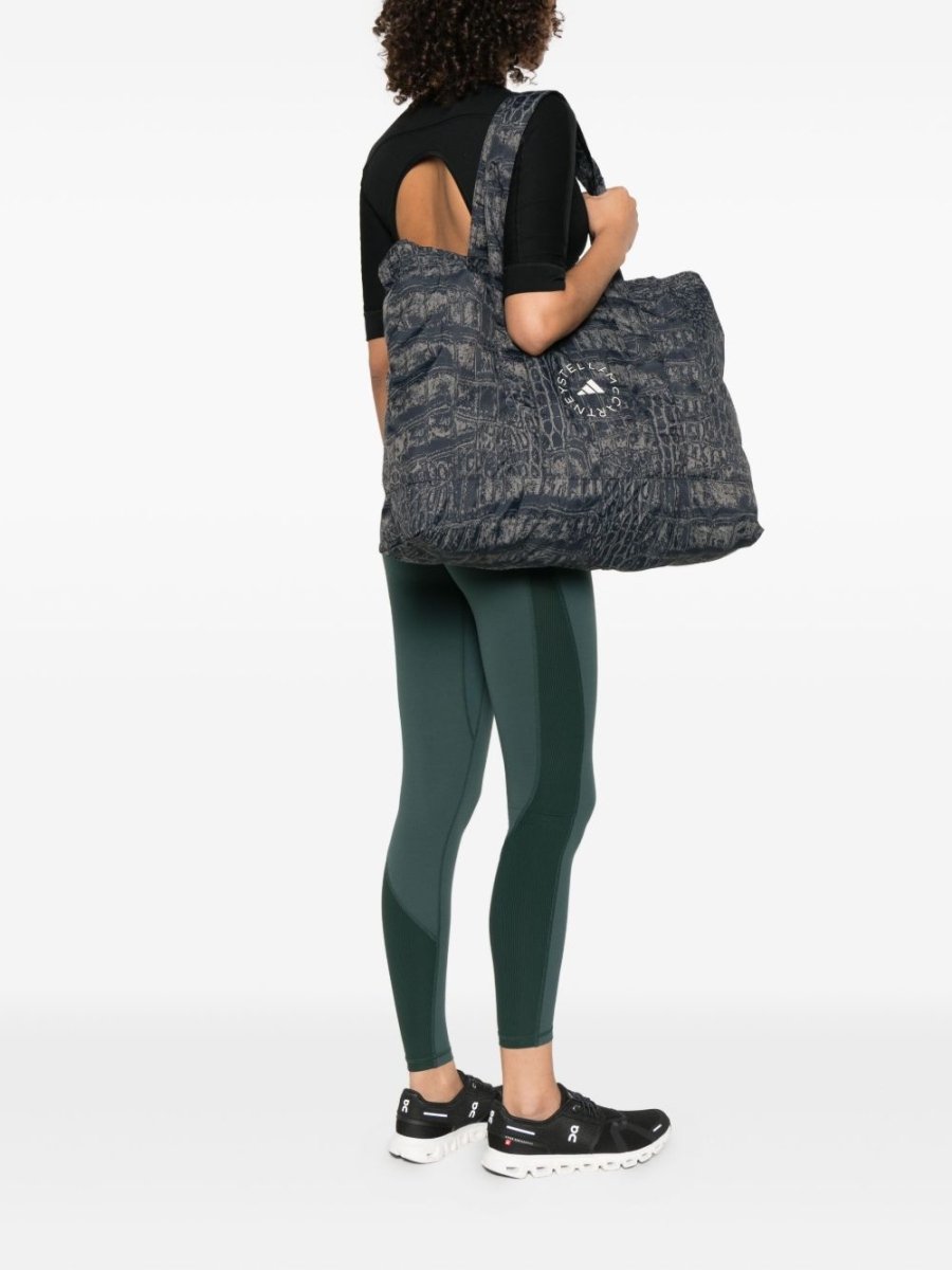 Adidas By Stella McCartney Foldable bag with a slightly shiny crocodile print - mondo moda griffe