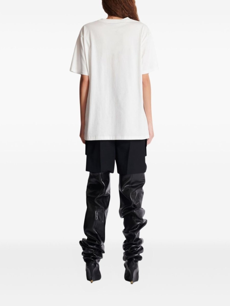 Balmain Short - sleeved T-shirt with leopard print - mondo moda griffe