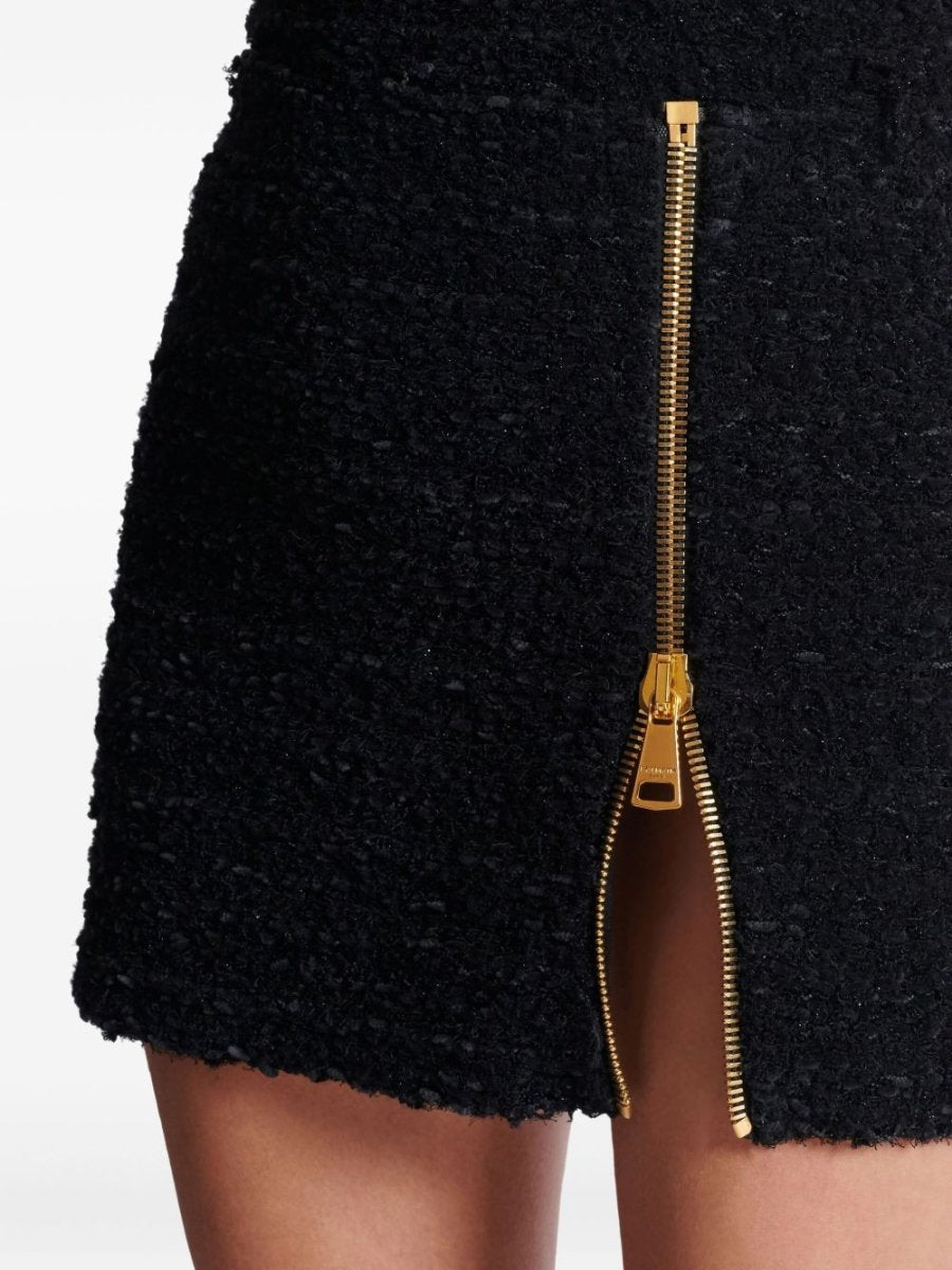Balmain Short zipped tweed skirt - mondo moda griffe