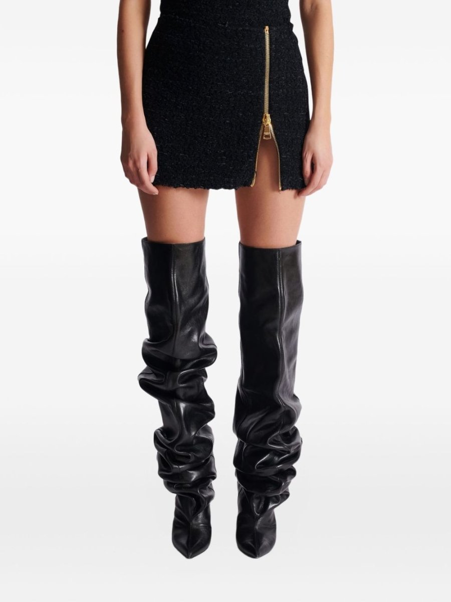 Balmain Short zipped tweed skirt - mondo moda griffe