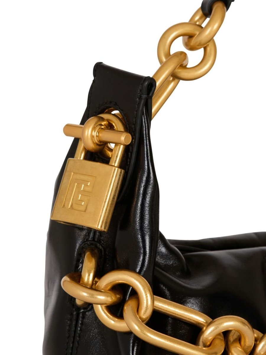 Balmain Sync medium leather shoulder bag - mondo moda griffe