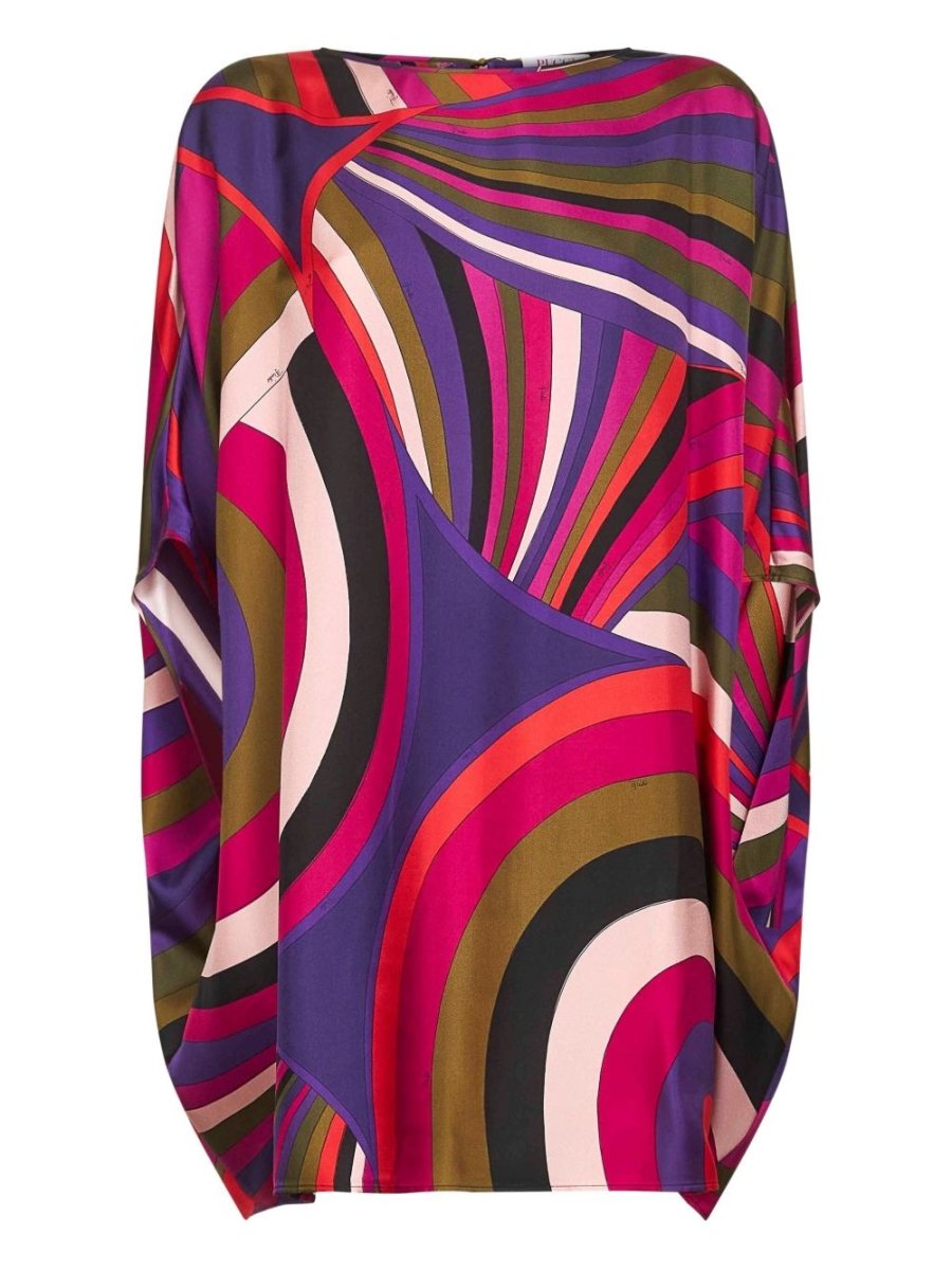Pucci Abstract - pattern print cape dress - mondo moda griffe
