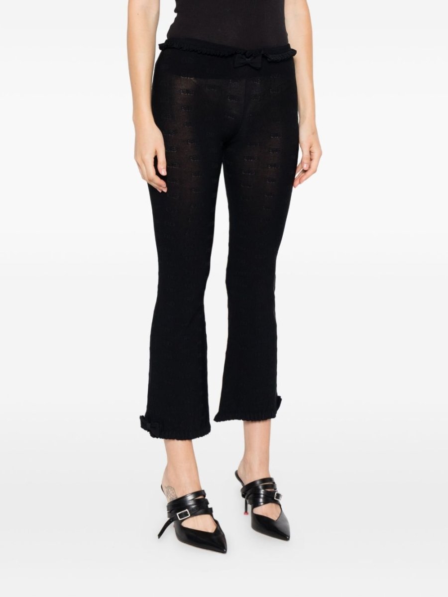 Balenciaga Ruffled Trim Flared Trousers - mondo moda griffe