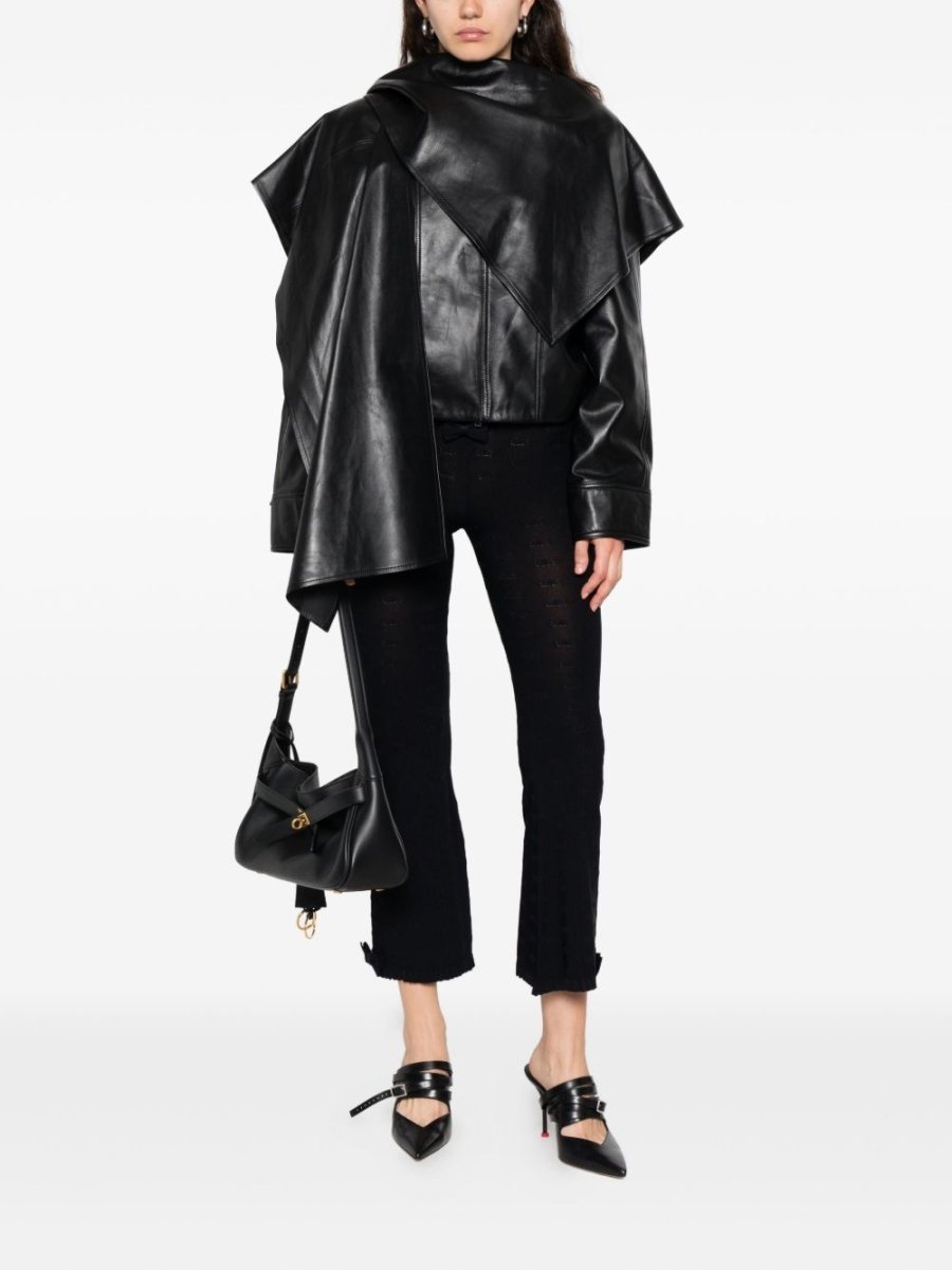 Balenciaga Ruffled Trim Flared Trousers - mondo moda griffe