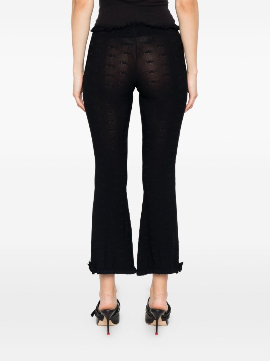 Balenciaga Ruffled Trim Flared Trousers - mondo moda griffe