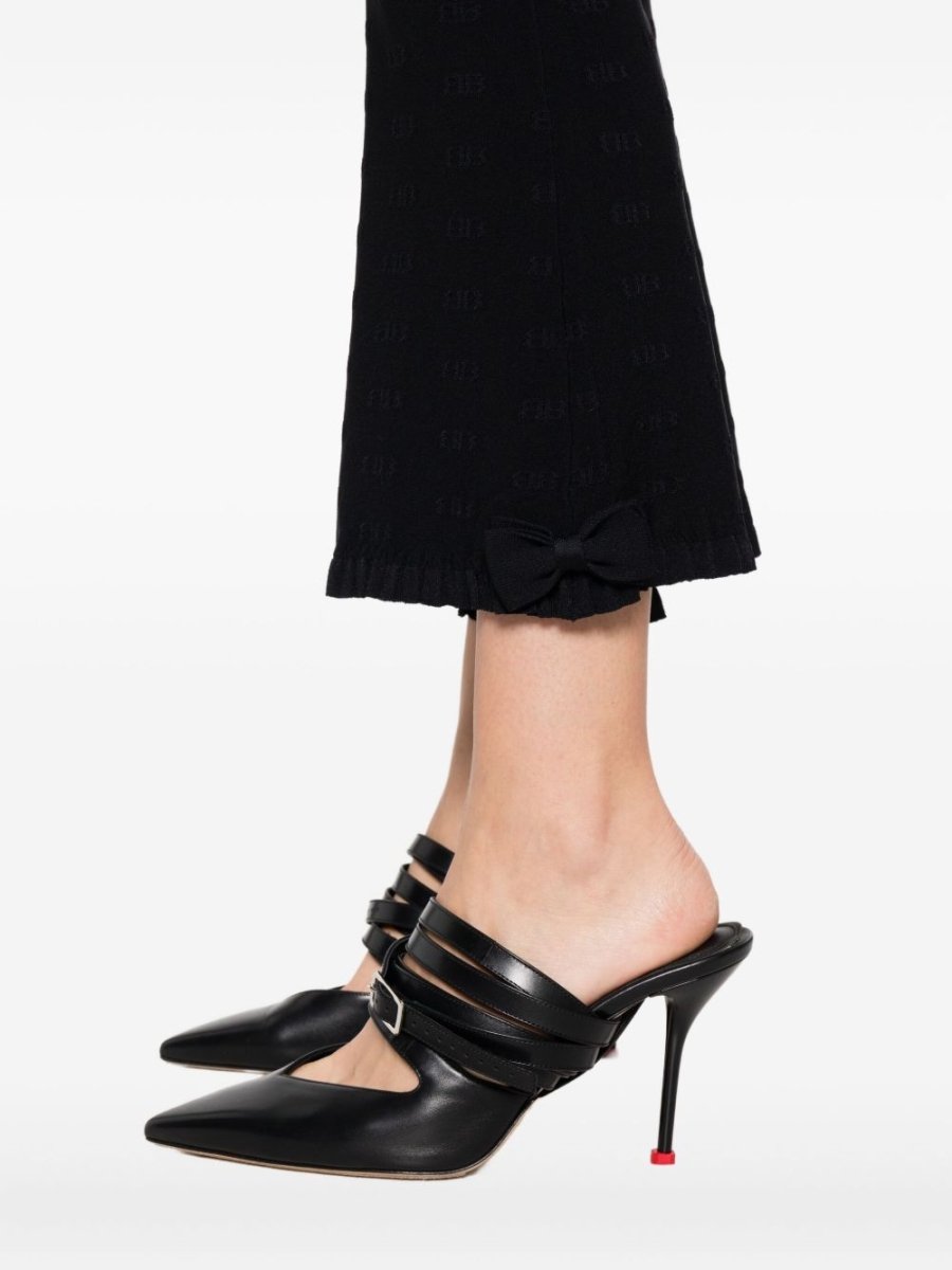 Balenciaga Ruffled Trim Flared Trousers - mondo moda griffe
