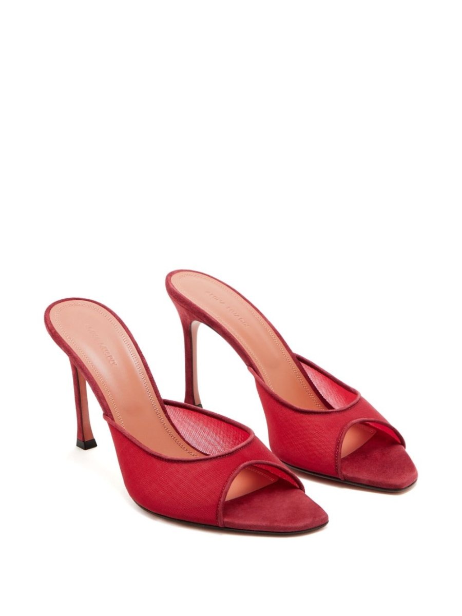 Amina Muaddi Sandals Bordeaux - mondo moda griffe