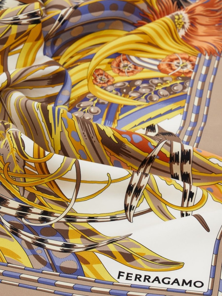 Ferragamo Scarfs Ivory - mondo moda griffe