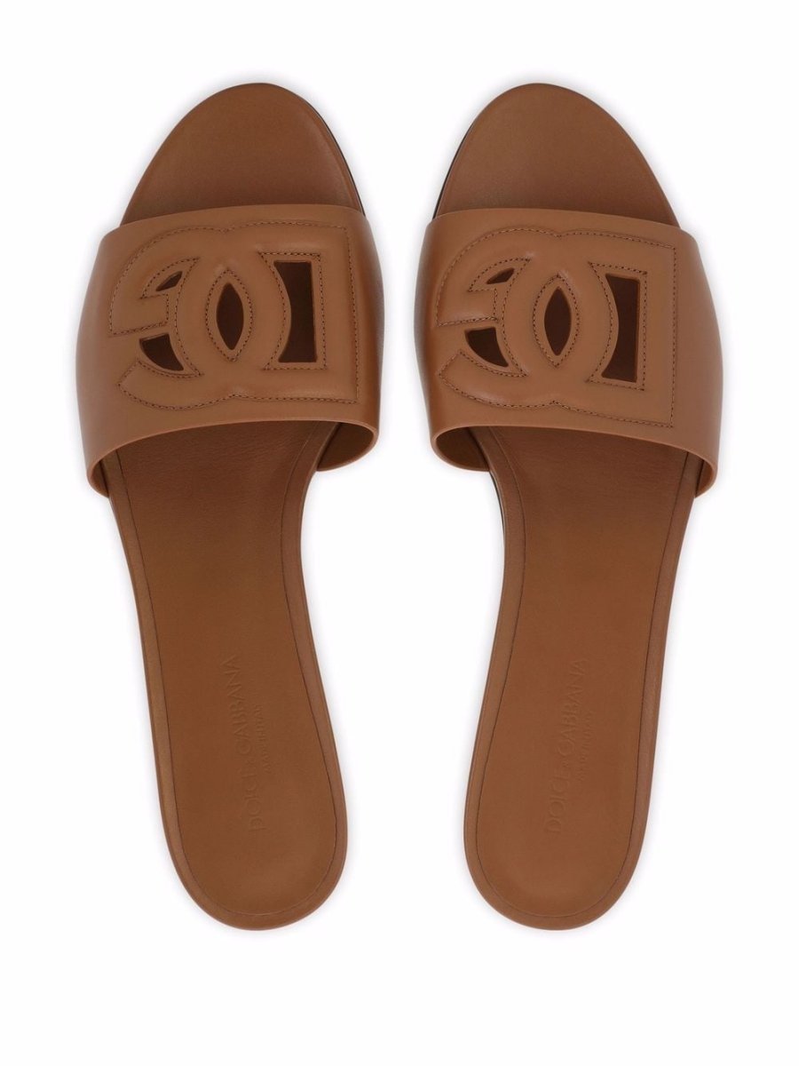 Dolce & Gabbana Sandals Leather Brown - mondo moda griffe